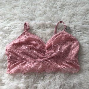 New VS PINK blush pink lacy bralette